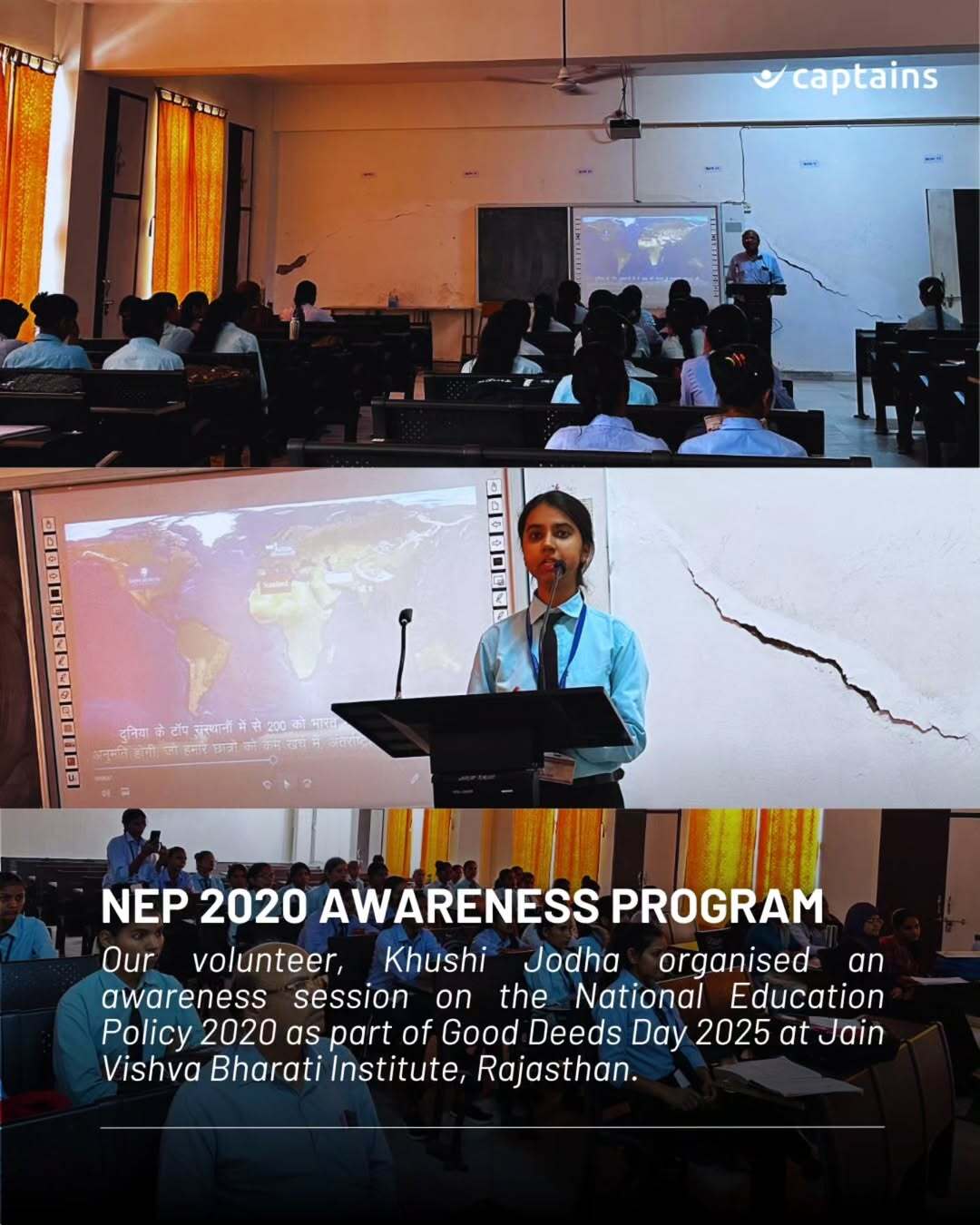 2 Volunteers Took Awareness program on NEP 2020 in Rajastthan