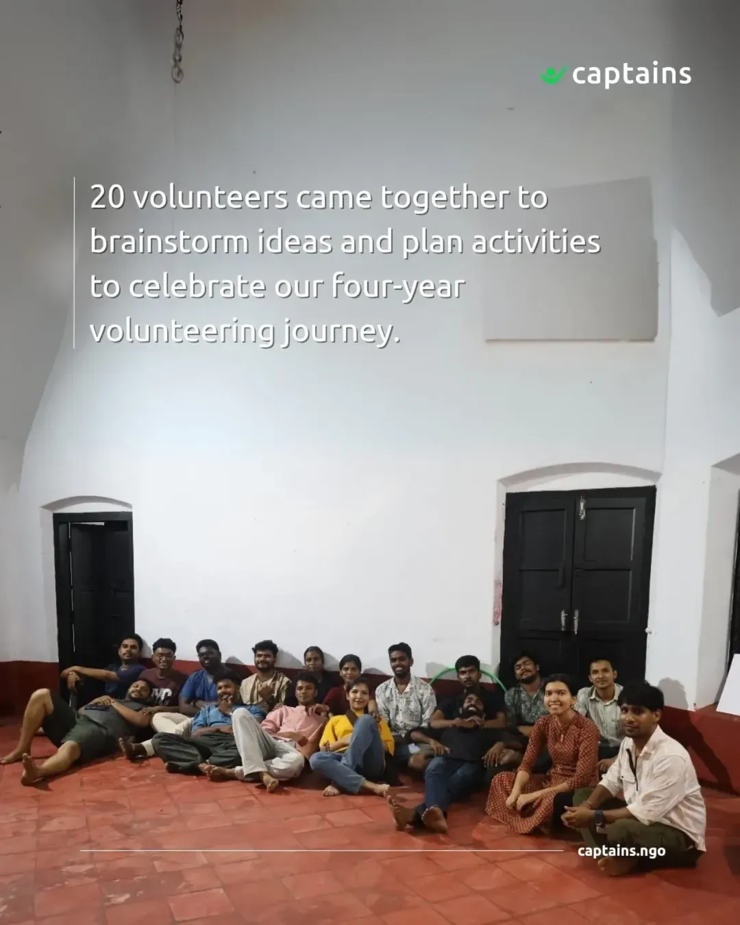 20 volunteers meet at volunteers Hub