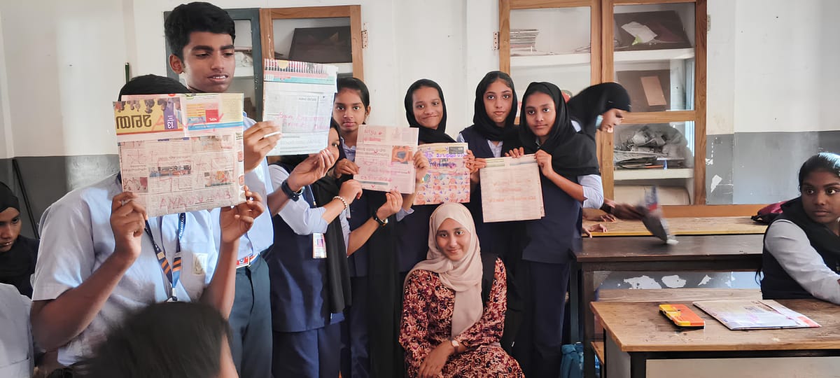 1 volunteer engaged 28 students of GMHSS Chamakkala, Thrissur, through an interactive climate volunteering session and hands-on paper bag–making activity, inspiring real-life climate action.
