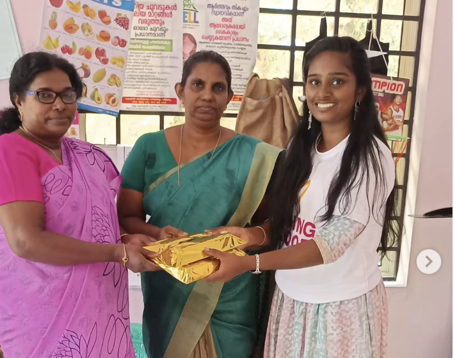 1 volunteer distributed educational kits to 4 students of Padippuravilakam Anganwadi, Thiruvananthapuram to support early learning.