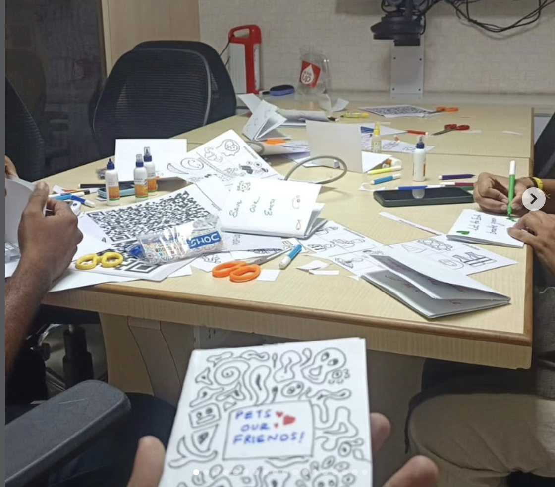 20 employee volunteers of HDFC ERGO created 12 handmade pop-up books in collaboration with Being Jigyaasu to bring joy to children with long-term illnesses in Kochi.