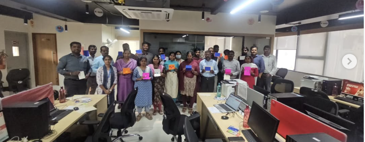 20 employee volunteers of HDFC ERGO created 12 handmade pop-up books in collaboration with Being Jigyaasu to bring joy to children with long-term illnesses in Coimbatore.