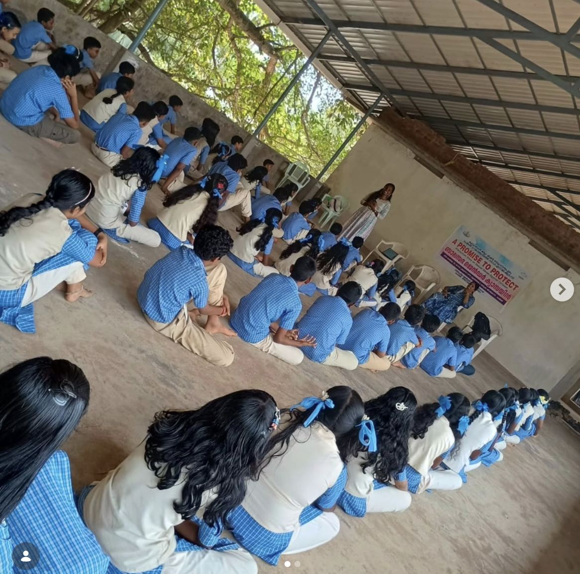 1 volunteer engaged 79 students of St. Peter's UP School, Vlathankara in child awareness and protection session on personal safety, children’s rights, and POCSO Act provisions in Trivandrum