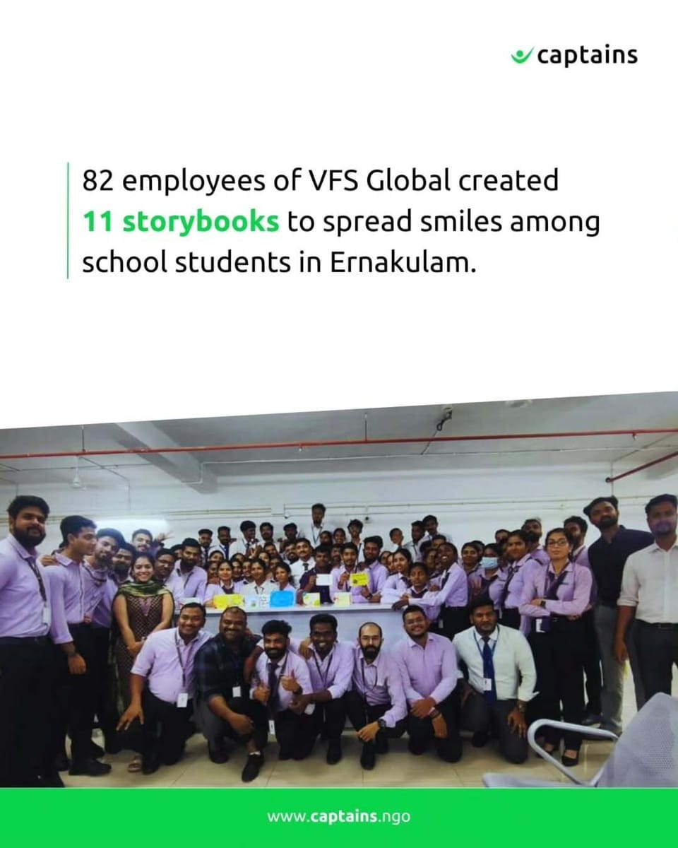 82 Employees of VFS Globel Created Story Book For Students in Ernakulam