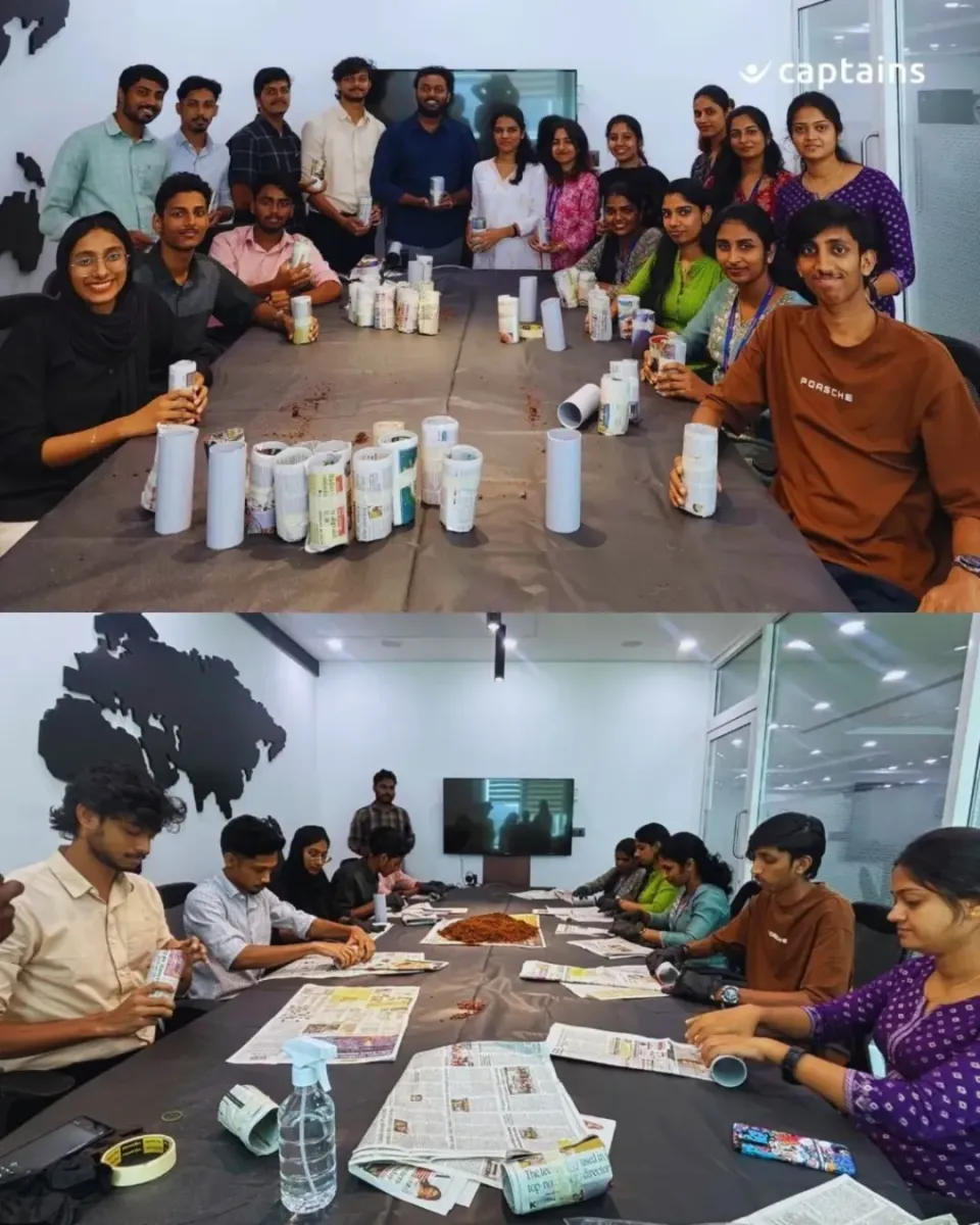 18 Employees of Buchprufer Consultancy LLP Created Seedling Pot in Kozhikode