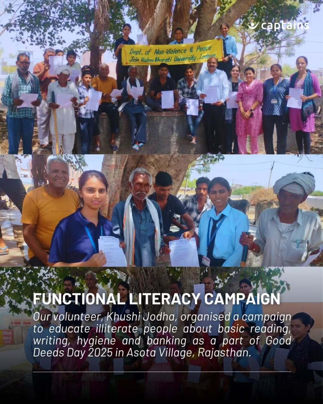 7 Volunteers Took Functional Literacy and Adult Basic Education in Rajsthan
