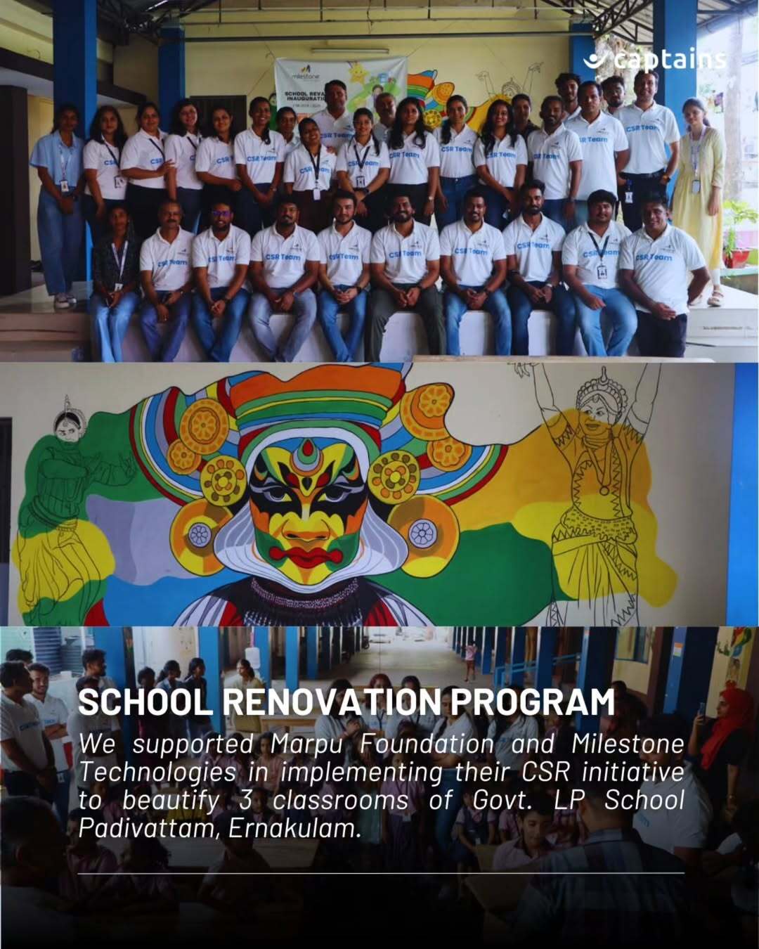 35 Employees Of  Milestone Technologies Revamp Govt. Lp School Padivattam