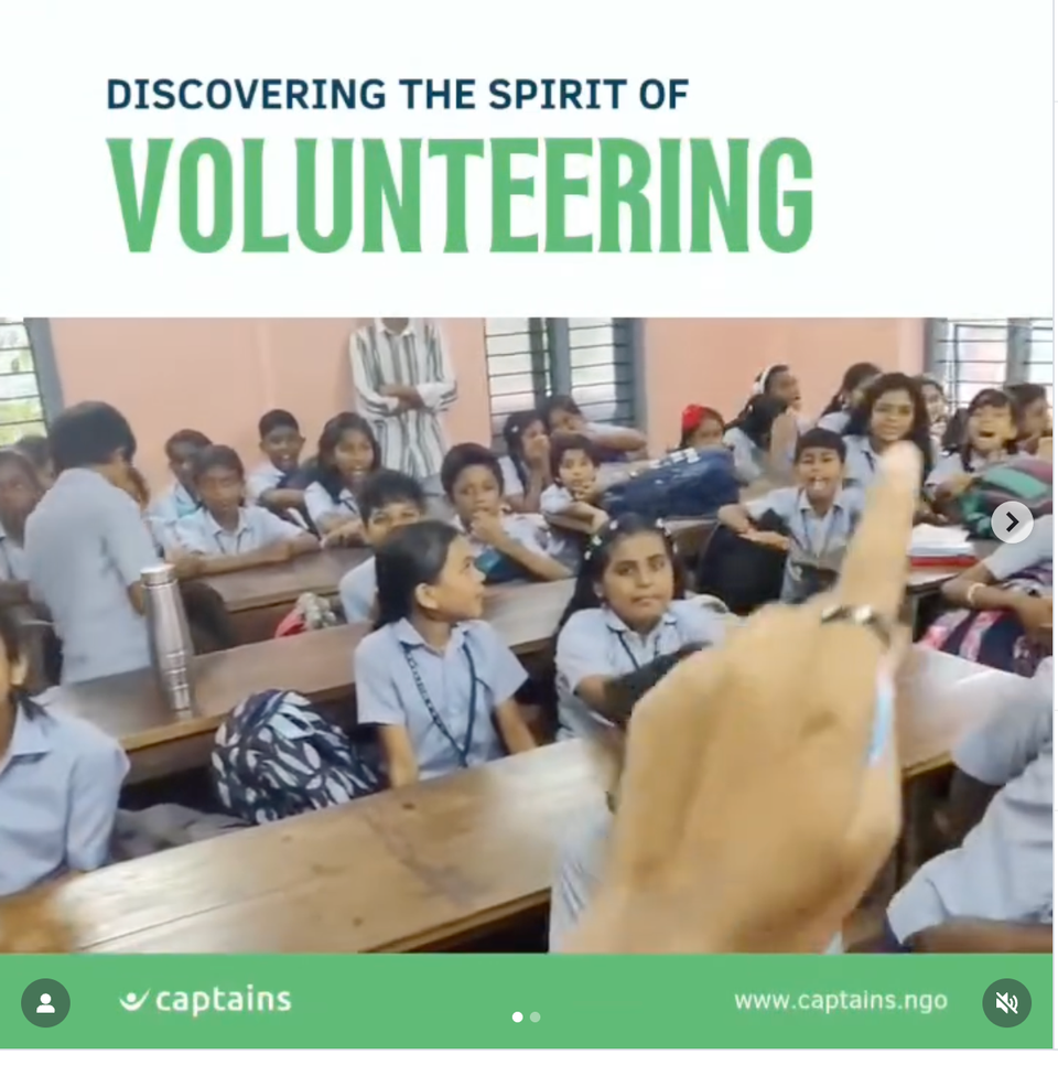 45 students of Govt. Higher Secondary School Muttara were introduced to volunteering and inspired to take community action, led by Aswathy K S.