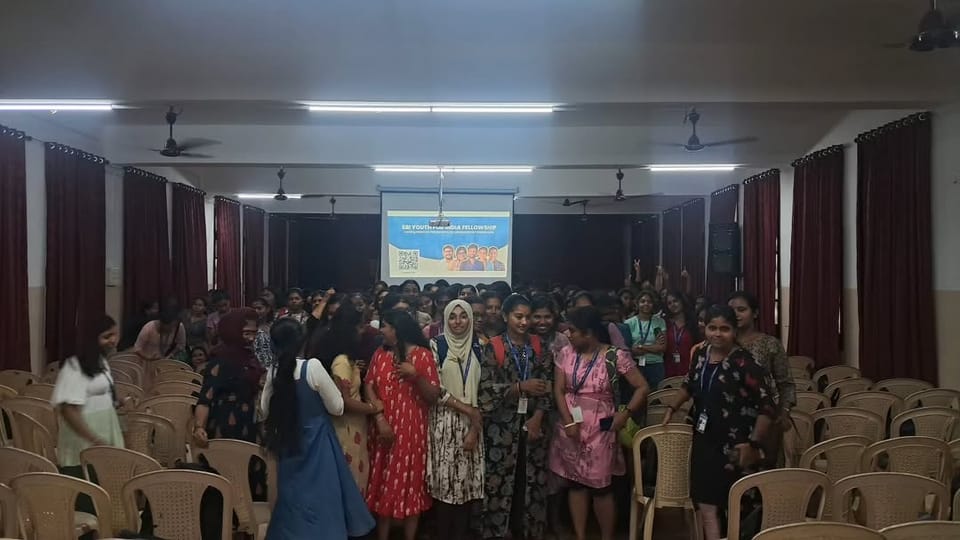 100 students of All Saints College were introduced to SBI Youth for India Fellowship and career opportunities in the social sector at Trivandrum.