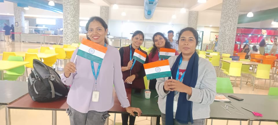 65 Wipro employee volunteers crafted 73 national flags to celebrate Republic Day and inspire school students in Ernakulam in collaboration with Being Jigyaasu.