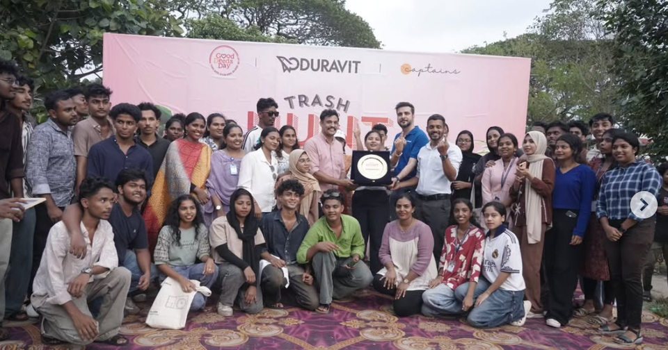 2016 volunteers responsibly collected and disposed 3,665 kg of community waste through the gamified Trash Hunt 4.0 initiative in Ernakulam in collaboration with Duravit India and Good Deeds Day.