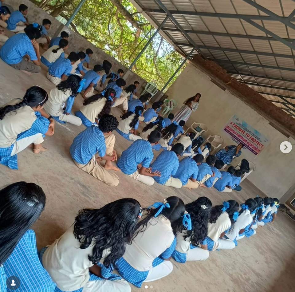 1 volunteer engaged 79 students of St. Peter's UP School, Vlathankara in child awareness and protection session on personal safety, children’s rights, and POCSO Act provisions in Trivandrum